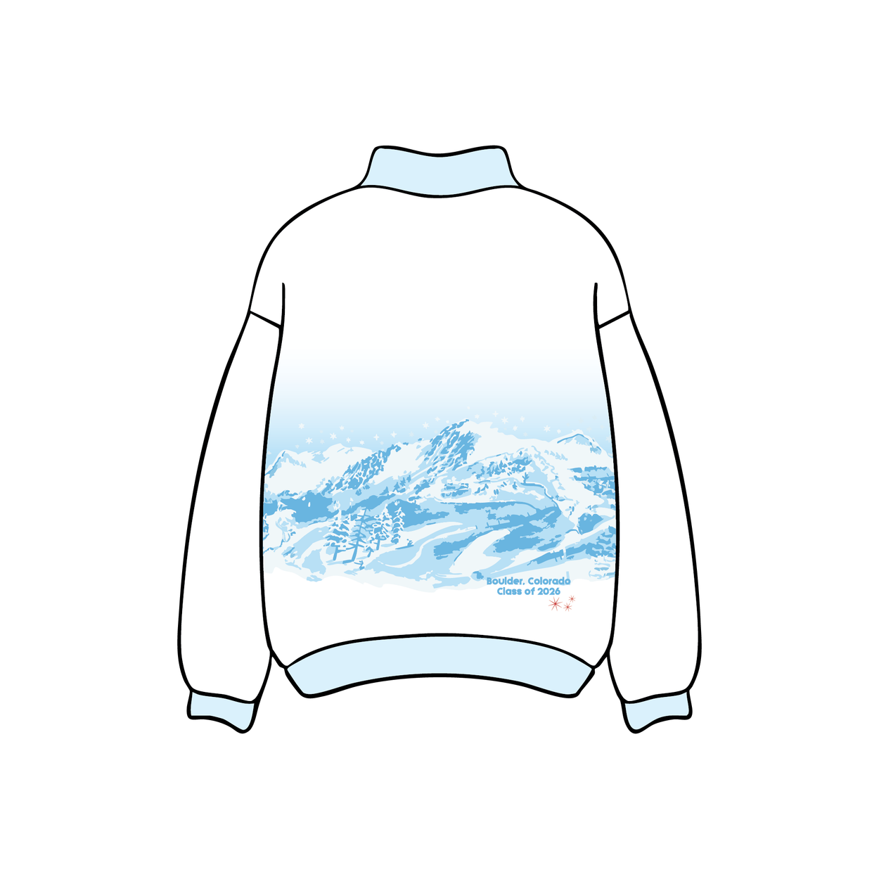 University of Colorado Boulder x Chi Omega 'Senior Merch' Mockneck