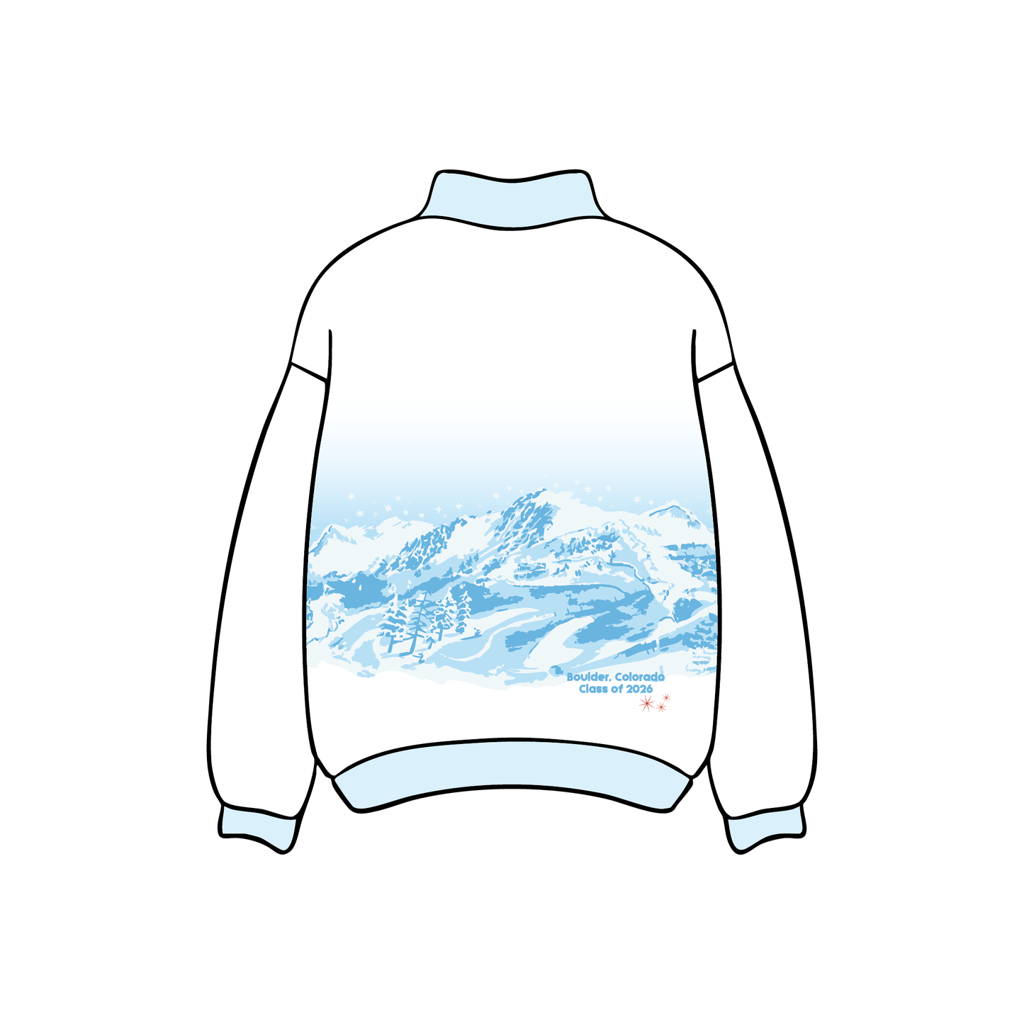 University of Colorado Boulder x Chi Omega 'Senior Merch' Mockneck
