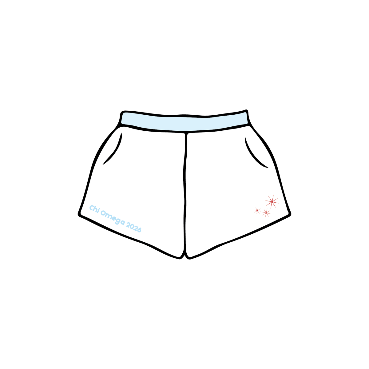University of Colorado Boulder x Chi Omega 'Senior Merch' Sweatshorts