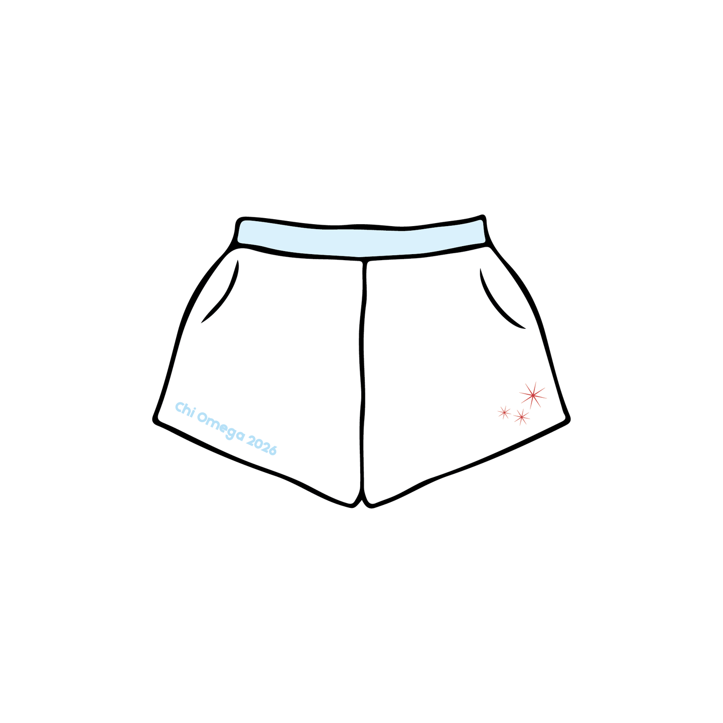 University of Colorado Boulder x Chi Omega 'Senior Merch' Sweatshorts