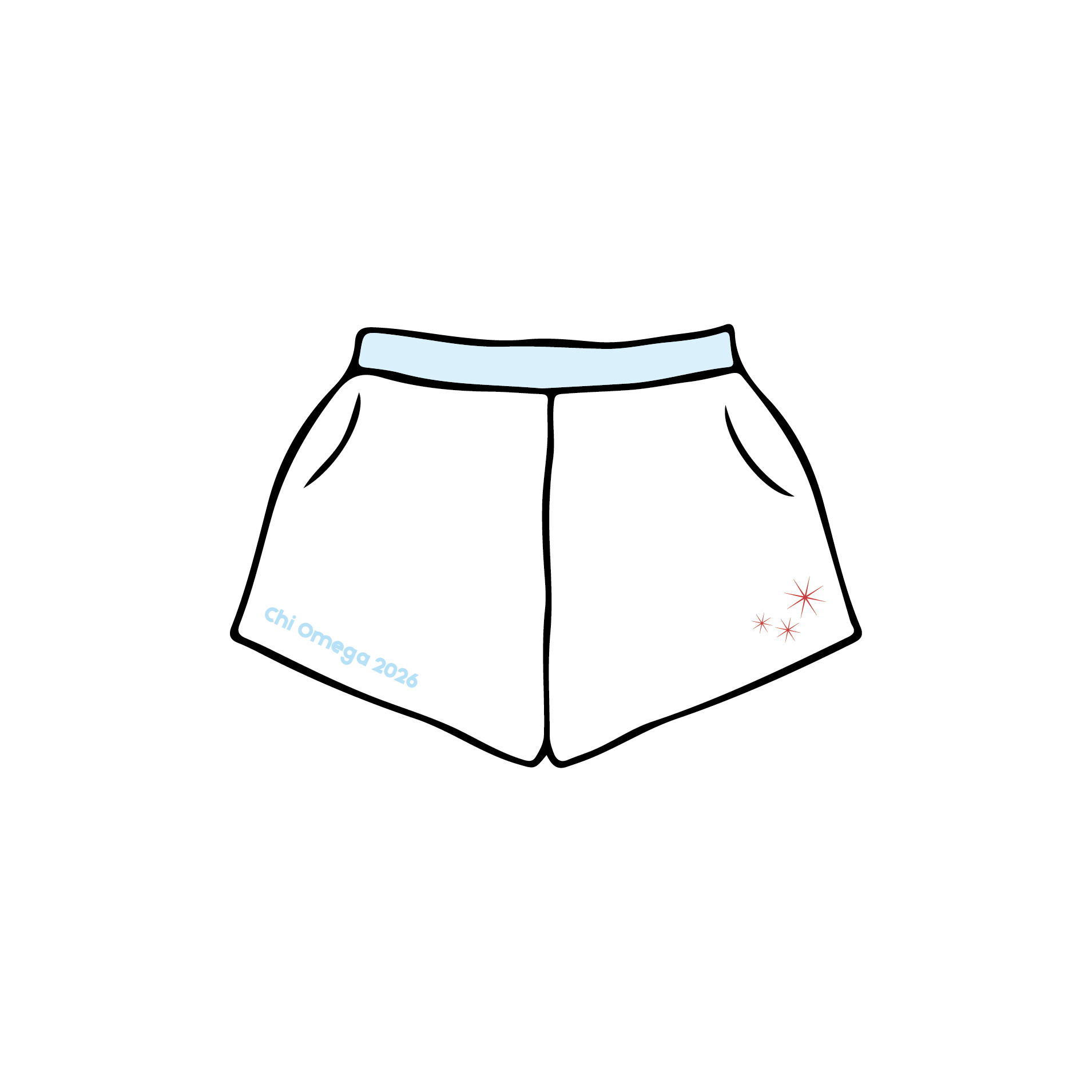 University of Colorado Boulder x Chi Omega 'Senior Merch' Sweatshorts