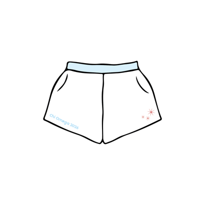 University of Colorado Boulder x Chi Omega 'Senior Merch' Sweatshorts