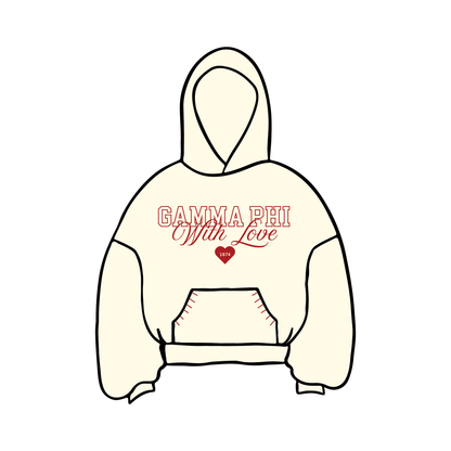 University of Delaware x Gamma Phi Beta 'Valentine’s Day Merch' Hoodie