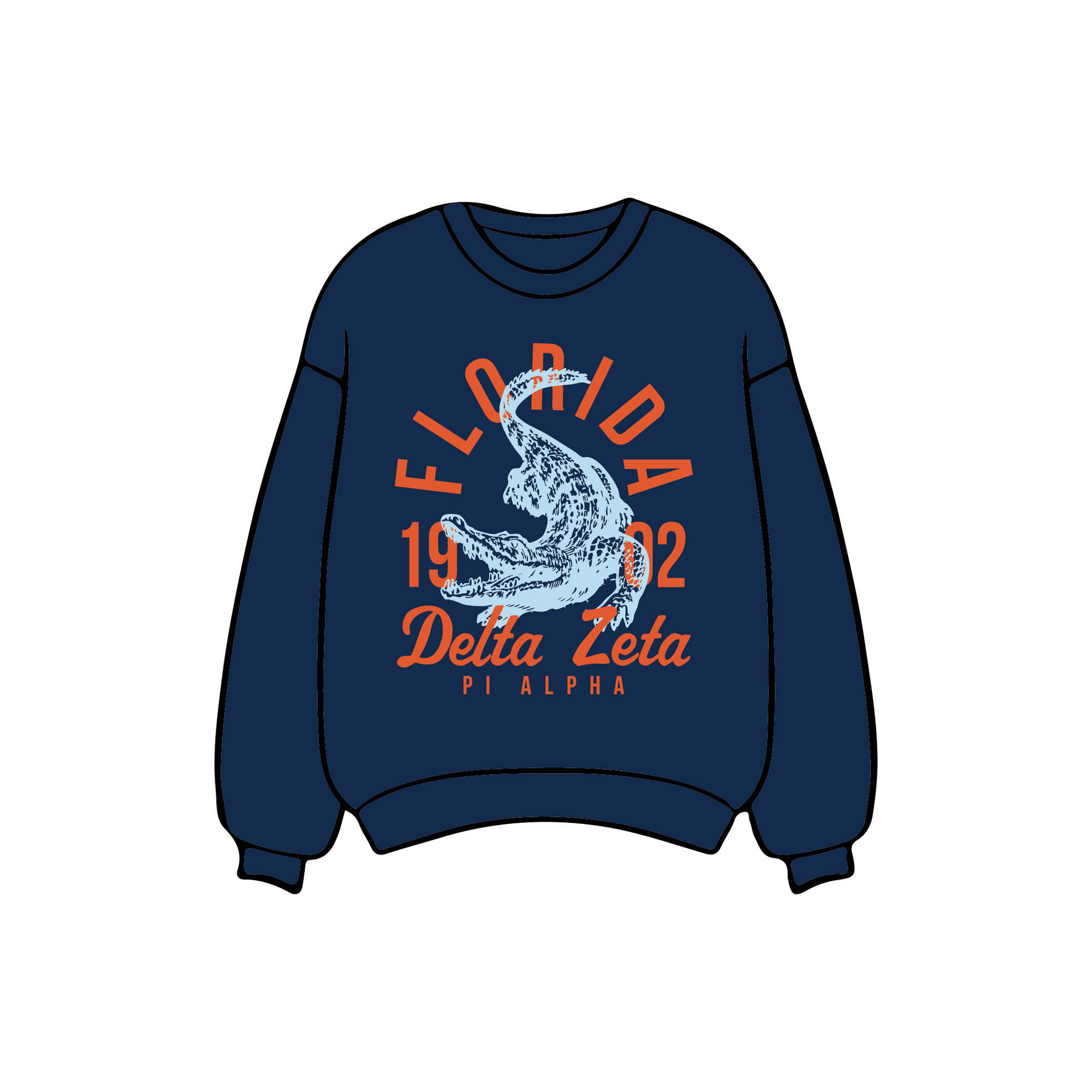University of Florida x Delta Zeta 'Bid Day' Crewneck