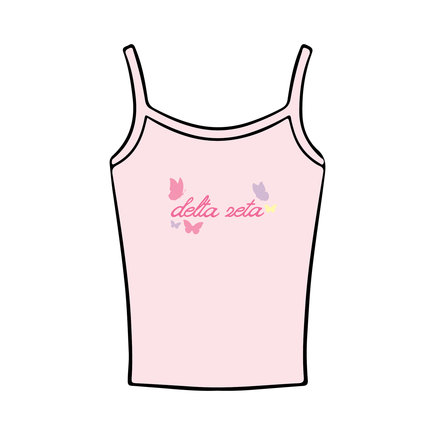 University of Florida x Delta Zeta 'Spirit Week DZ Gives Me Butterflies' Spaghetti Tank