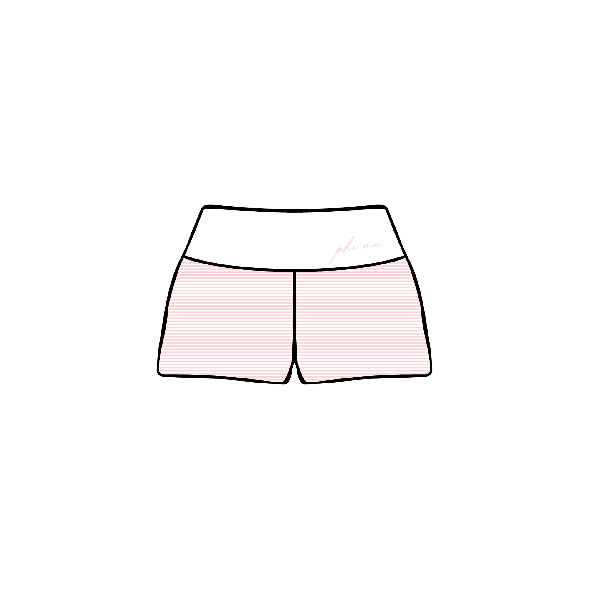 University of Hawaii at Manoa x Phi Mu 'Sisterhood Retreat' Fold-over Shorts