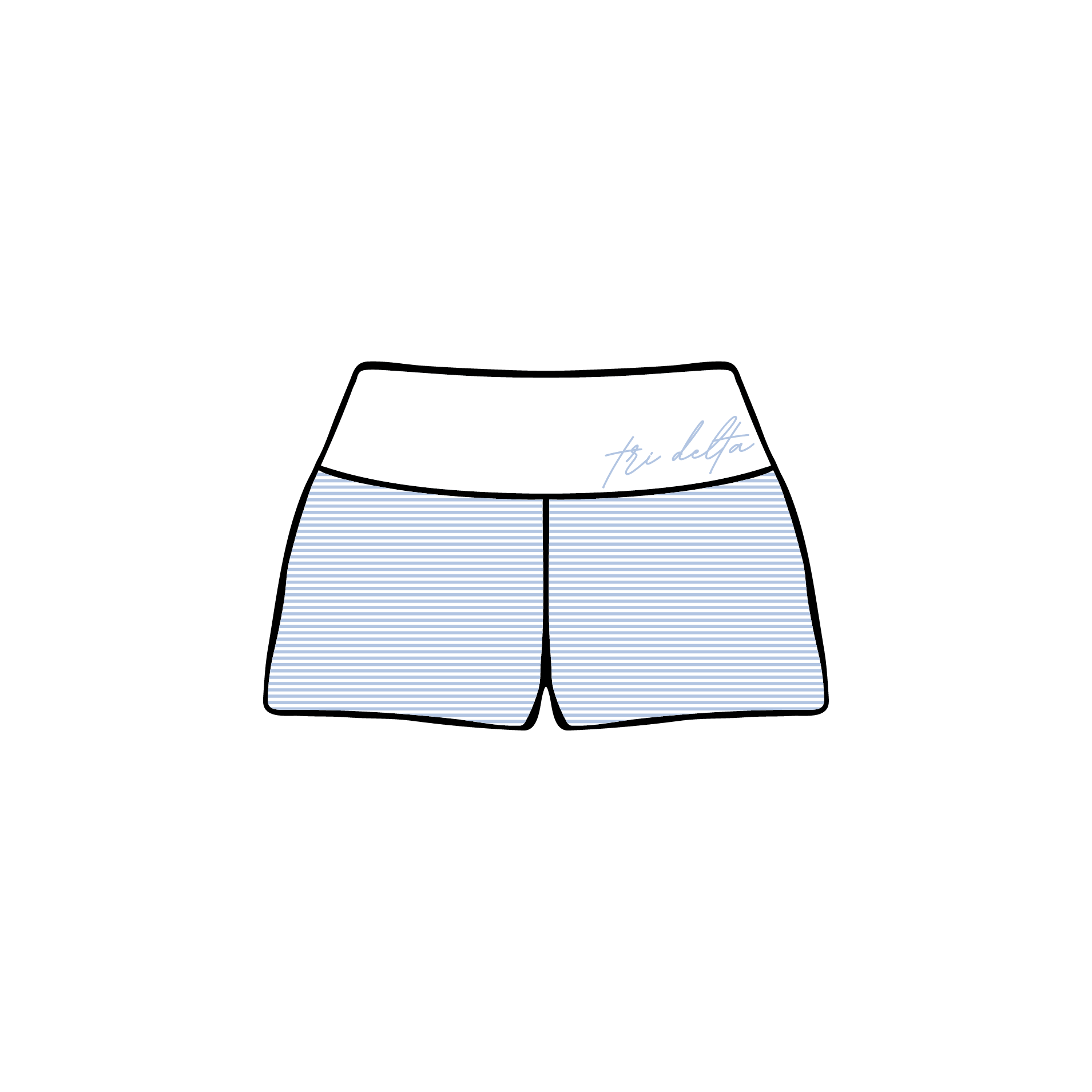 University of Miami x Delta Delta Delta 'Spring Merch' Foldover Shorts