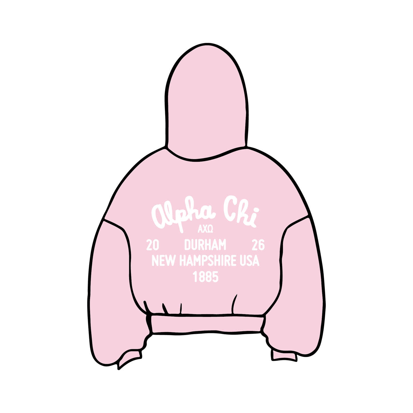 University of New Hampshire x Alpha Chi Omega 'Spring Merch' Hoodie