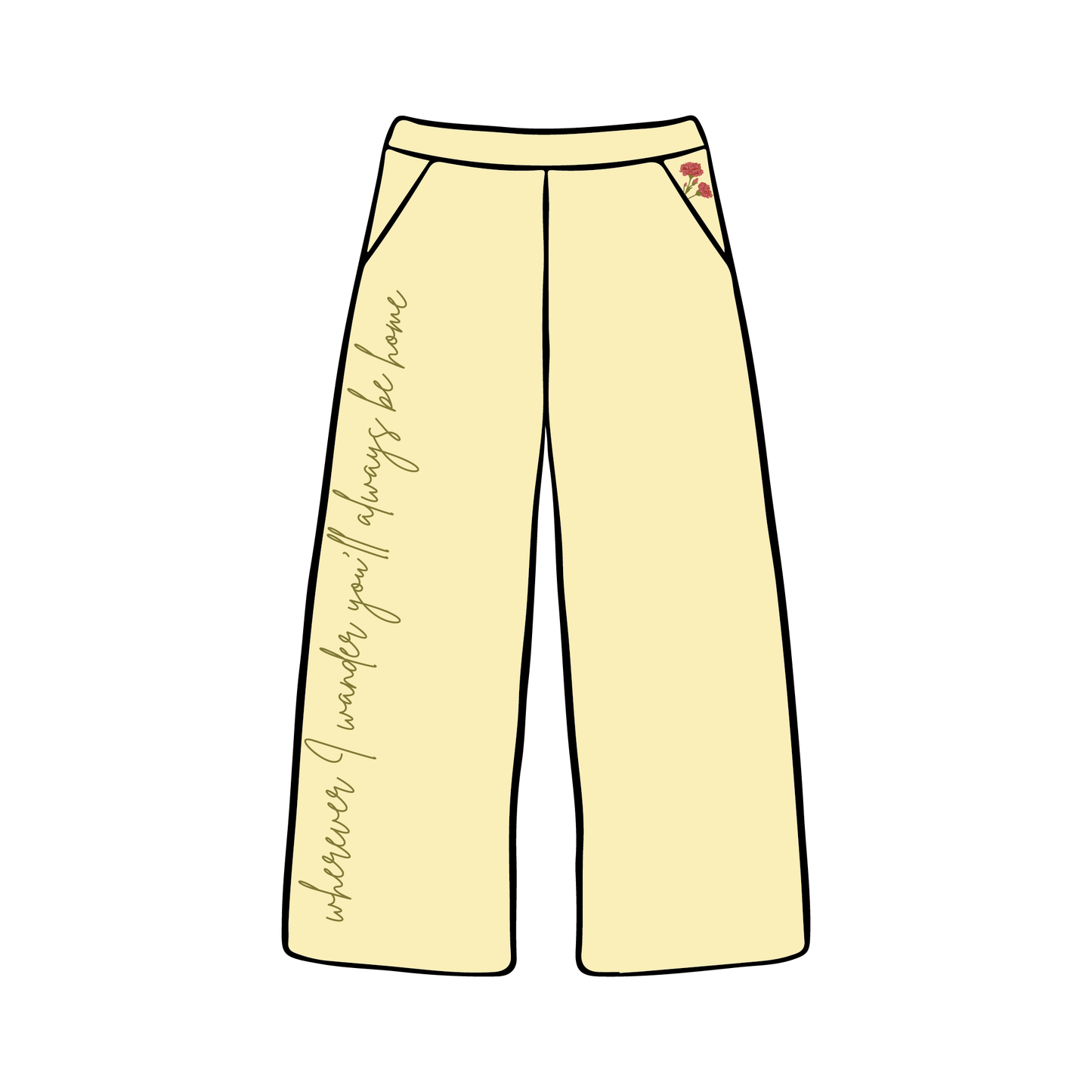 University of Oregon x Alpha Chi Omega 'Spring Term Merch' Wide-leg Sweatpants