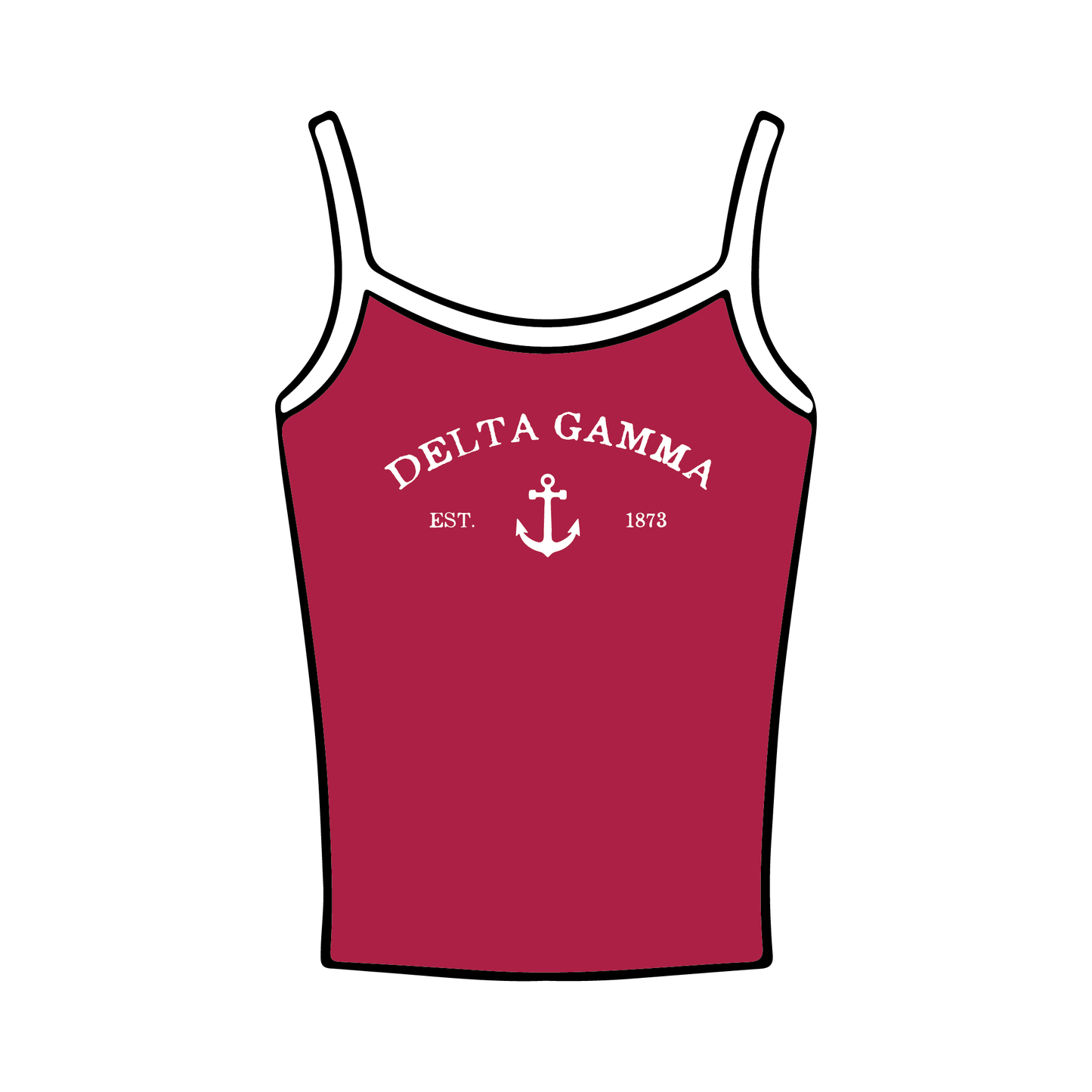 University of Oregon x Delta Gamma 'Recruitment 2025' Spaghetti Tank Top