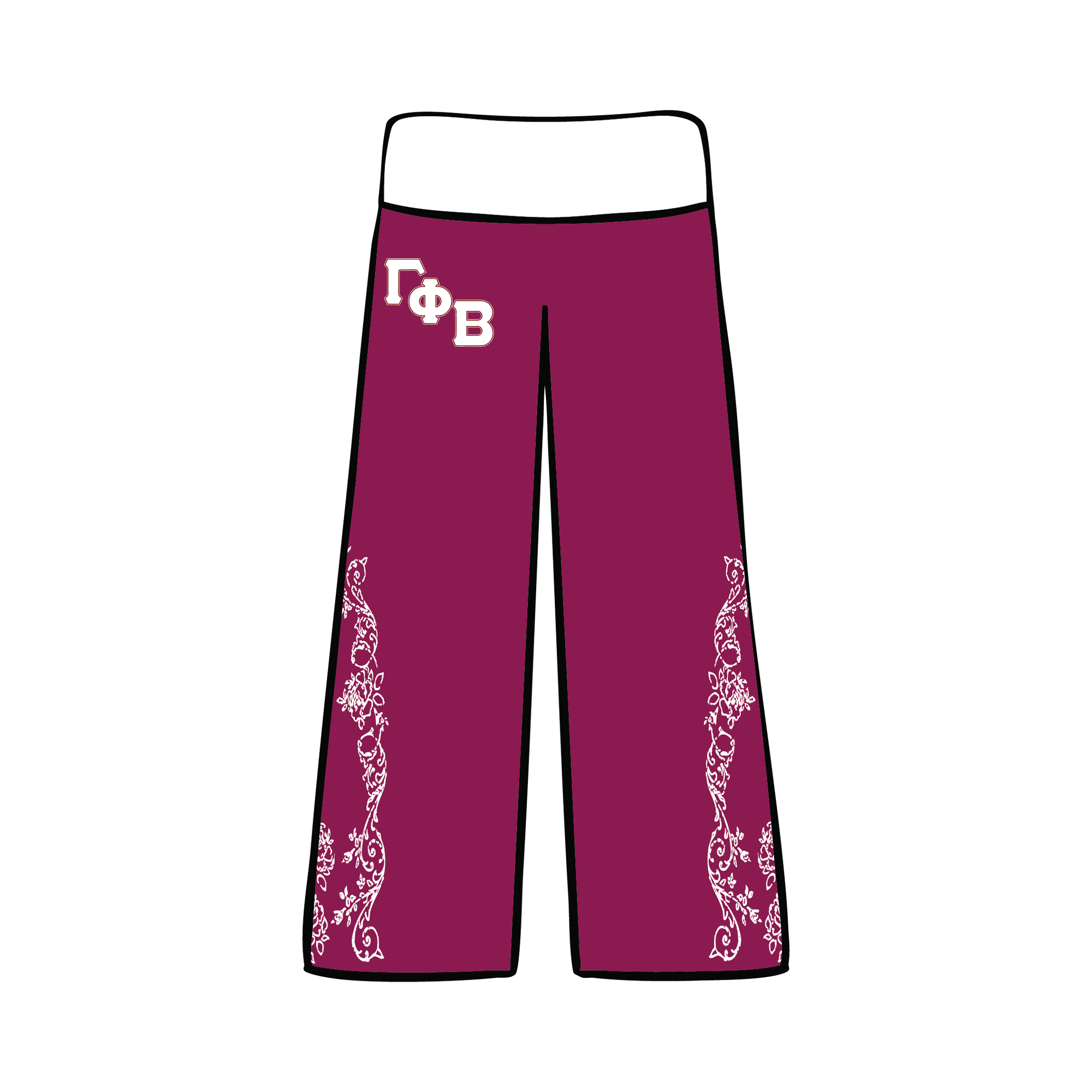 University of Oregon x Gamma Phi Beta 'Winter Merch Drop' Foldover Yoga Pants