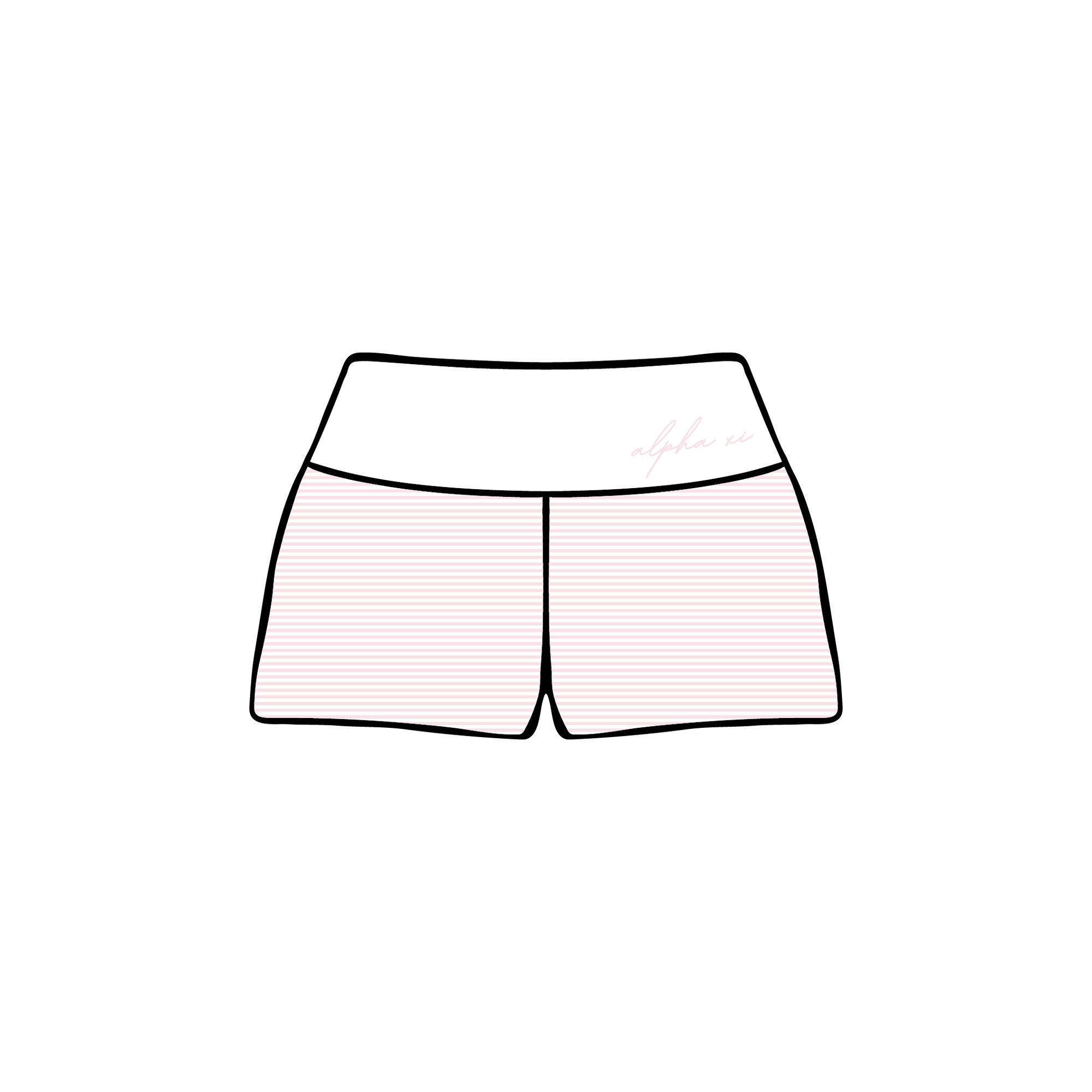 University of Rhode Island x Alpha Xi Delta 'Spring Sets' Foldover Shorts