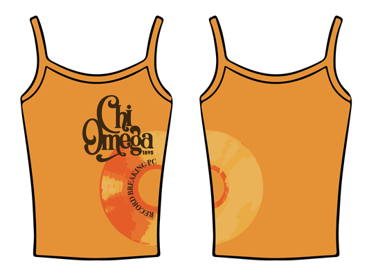University of Wisconsin-Madison x Chi Omega 'Bid Day Orange 2025' Tank Top
