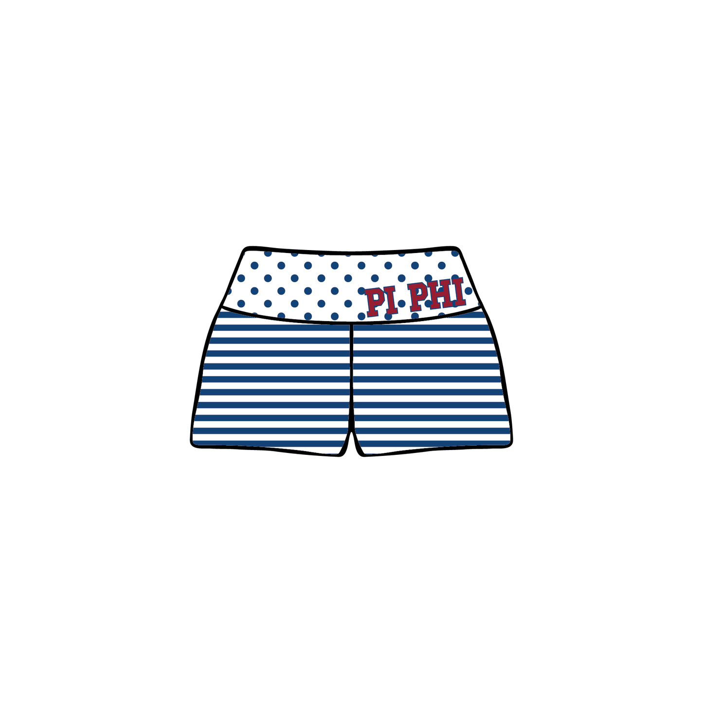 University of Wisconsin-Madison x Pi Beta Phi 'Formal' Foldover Shorts