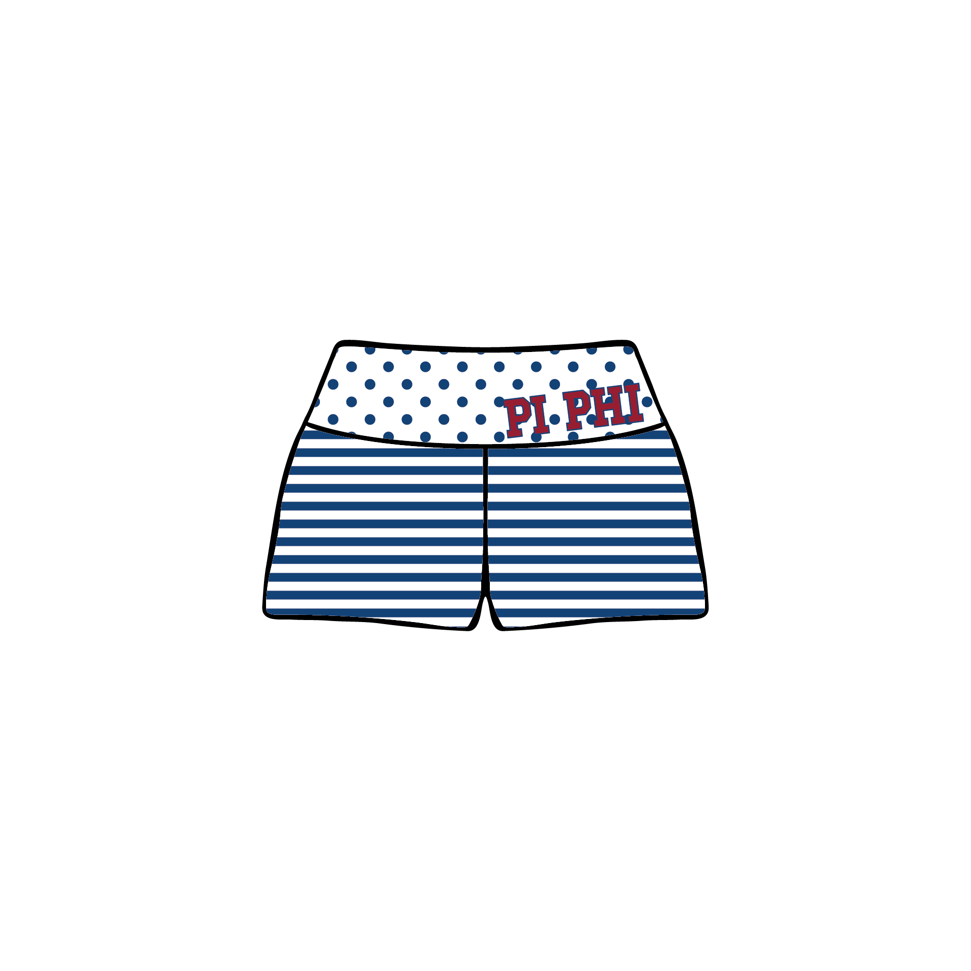 University of Wisconsin-Madison x Pi Beta Phi 'Formal' Foldover Shorts