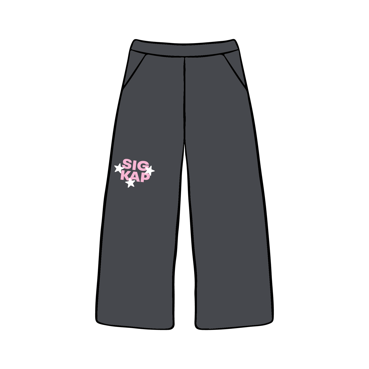 West Virginia University x Sigma Kappa 'Spring Set' Wide-leg Sweatpants
