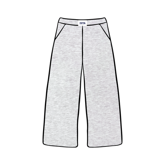 University of South Carolina x Zeta Tau Alpha 'For Fun Grey' Wide-leg Sweatpants