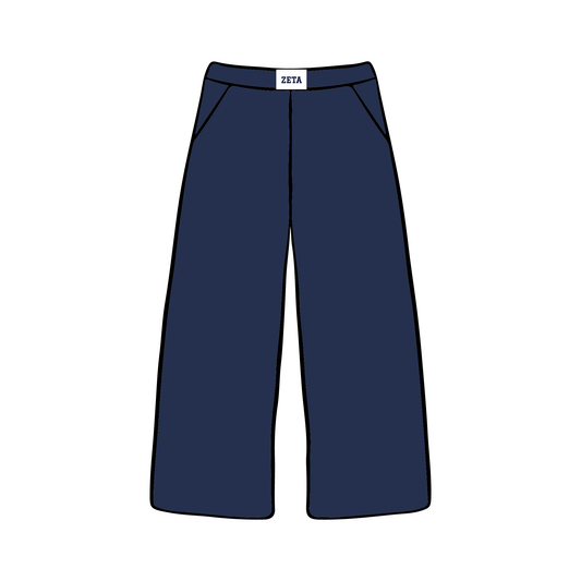 University of South Carolina x Zeta Tau Alpha 'For Fun Navy' Wide-leg Sweatpants