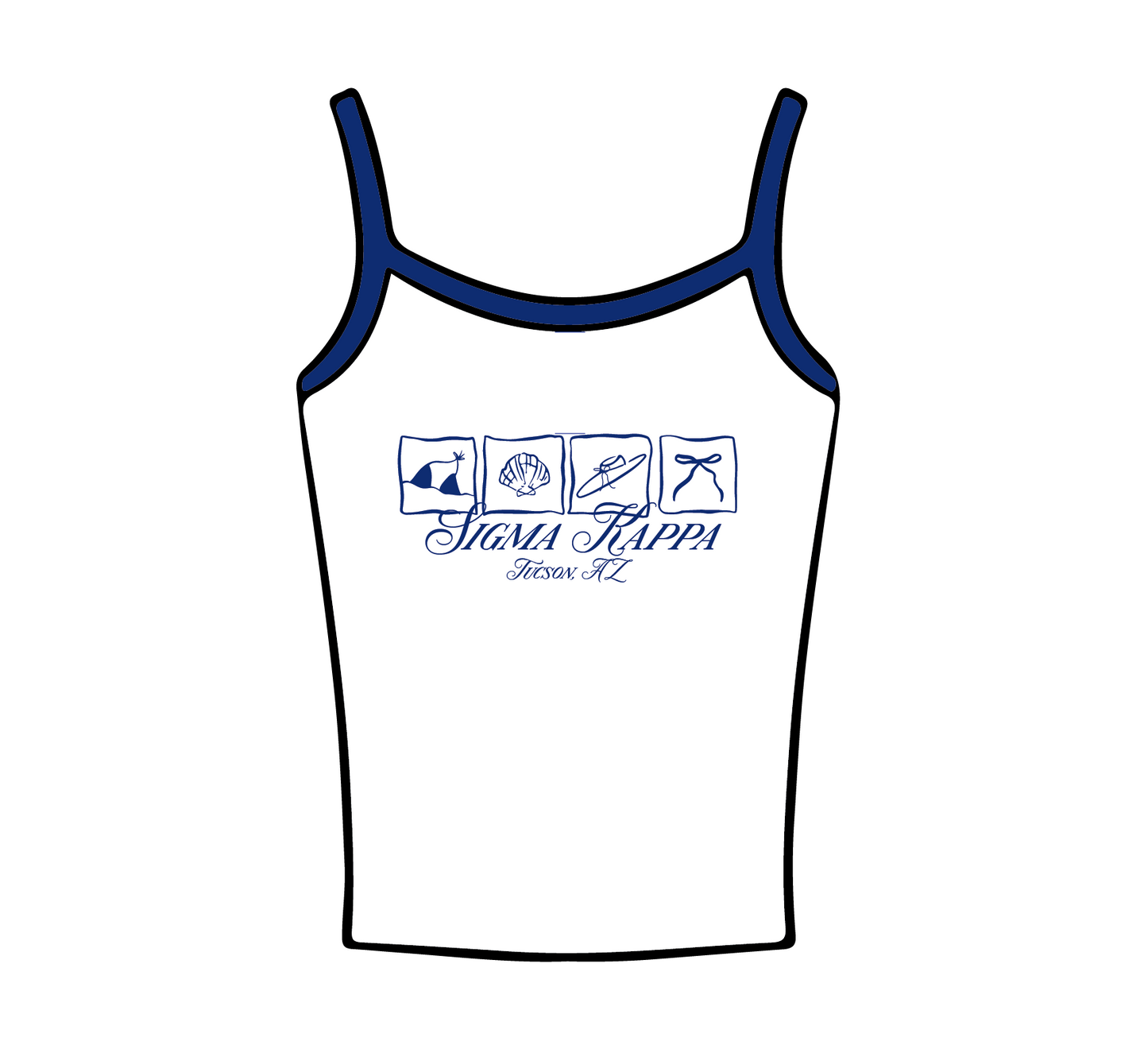 University of Arizona x Sigma Kappa Spaghetti Tank Top