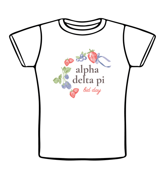 University of California, Davis x Alpha Delta Pi 'Fall Bid Day '25' Baby Tee